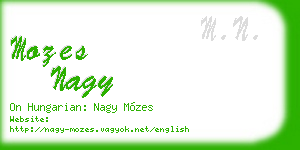mozes nagy business card